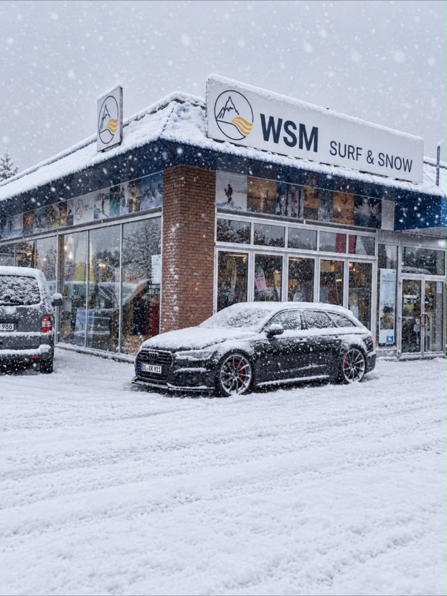 WSM Surf & Snow Laden im Schnee